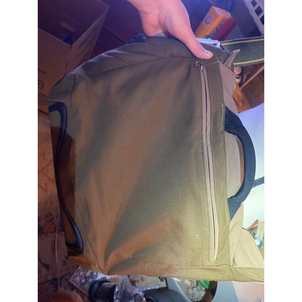KEEN Mens Messenger Bag Olive Tan Canvas‎ Ripstop Laptop Commuter Shoulder Bag